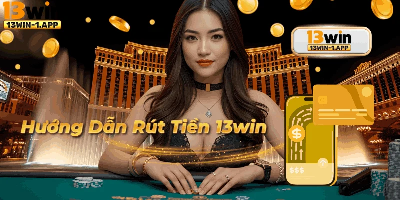 Ảnh minh họa giao diện rút tiền hiện đại của 13win