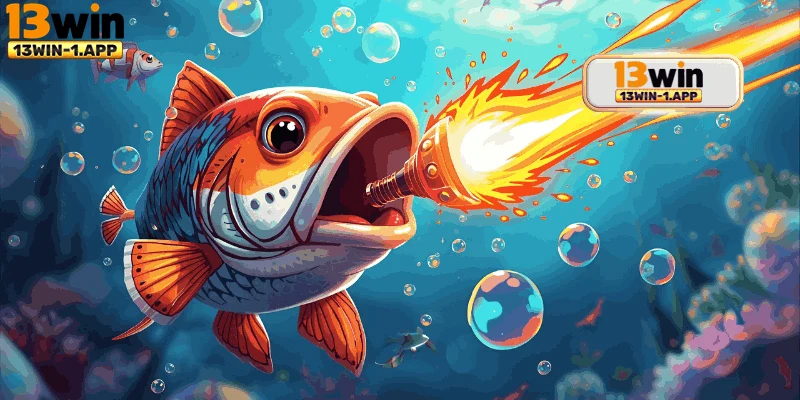 Giao diện trò chơi Bắn cá 13win sống động, sắc nét